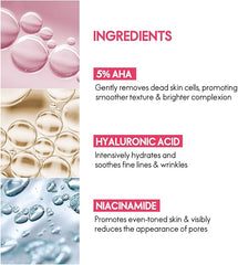 قناع تقشير ELLE Youth Boosting Peeling Mask - قناع مضاد للشيخوخة ومرطب ومفتح للوجه - غني بالببتيدات والنياسيناميد وحمض اللاكتيك وحمض الهيالورونيك لبشرة مشرقة وشابة - عبوة من 4 قطع
