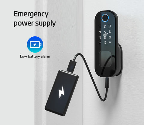 غوبيتا VD08، قفل خارجي ذكي TTLock للبوابات المعدنية مع بصمة الإصبع وRFID والتحكم عبر التطبيق