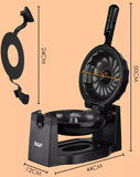 RAF Electric Rotatable Bundt & Lava Cake Maker with Non-Stick Surface, Safety Lock & LED Indicator - 1800W