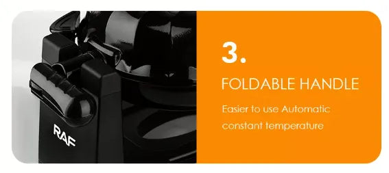 RAF Electric Rotatable Bundt & Lava Cake Maker with Non-Stick Surface, Safety Lock & LED Indicator - 1800W