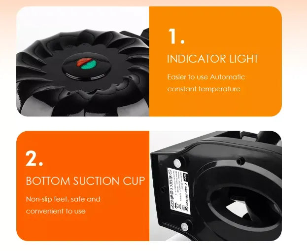 RAF Electric Rotatable Bundt & Lava Cake Maker with Non-Stick Surface, Safety Lock & LED Indicator - 1800W