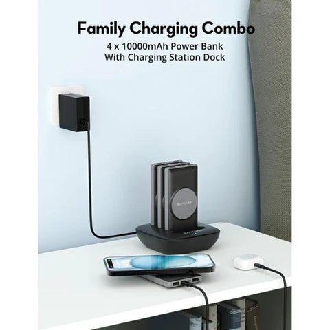 RAVPOWER 4 x 10000mAh Magpower Power Bank with Station - PB251