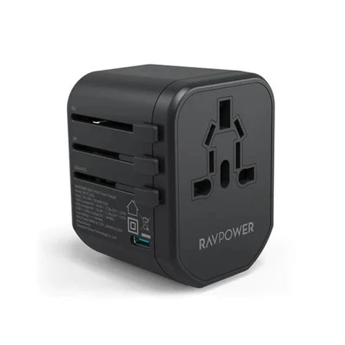 شاحن سفر RAVPower PD PIONEER بقوة 20 واط بثلاثة منافذ RP-PC1033 