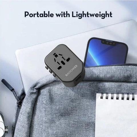 RAVPower  RP-PC1033 PD PIONEER 20W 3-Port Travel Charger (Black)