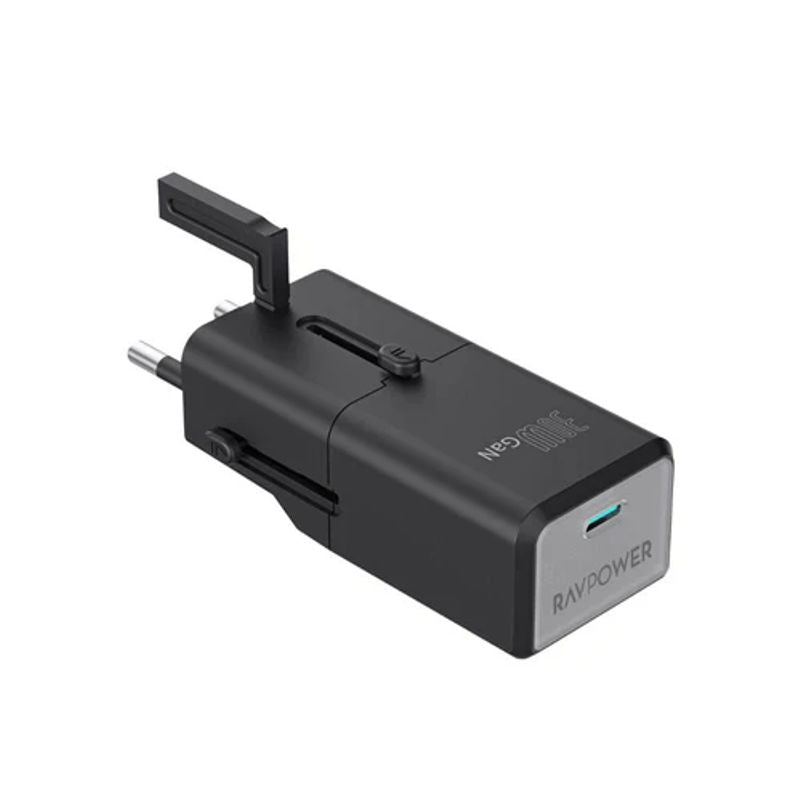 RAVPower RP-PC1060, Super Mini 1C port PD30W travel adpater - Black