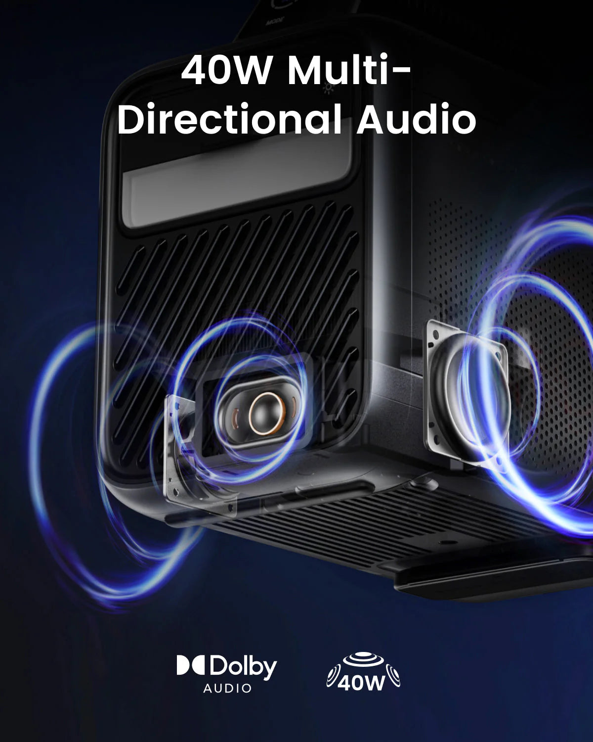 أنكر نيبولا مارس 3 بروجكتور، 1000 لومن ANSI، دقة 1080 بكسل، D2333211 - أسود