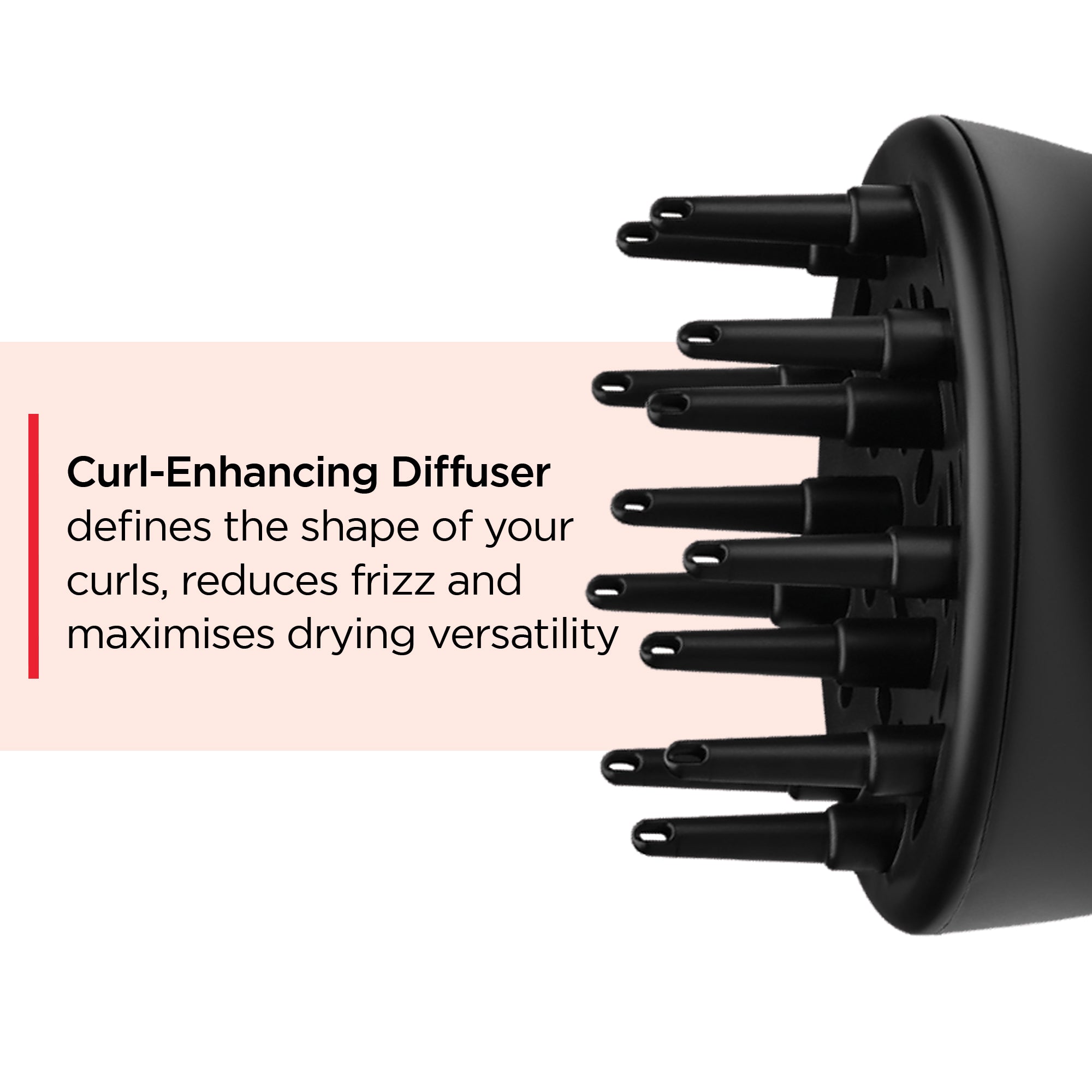 Revlon Airflow Control Hair Dryer 2000W – Ceramic Tourmaline with Diffuser & Concentrator (Red)