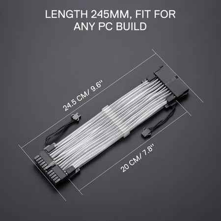 Redragon GCP06, 24-PIN ARGB Lighting Power Extension Cable - Black