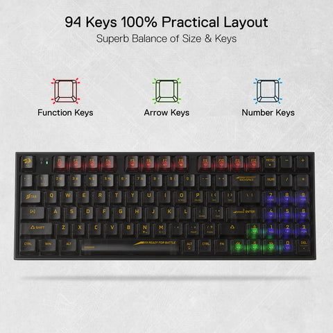 Redragon K658, IRELIA PRO SE 90% 3-Mode Wireless RGB Full Transparent Mechanical Gaming Keyboard