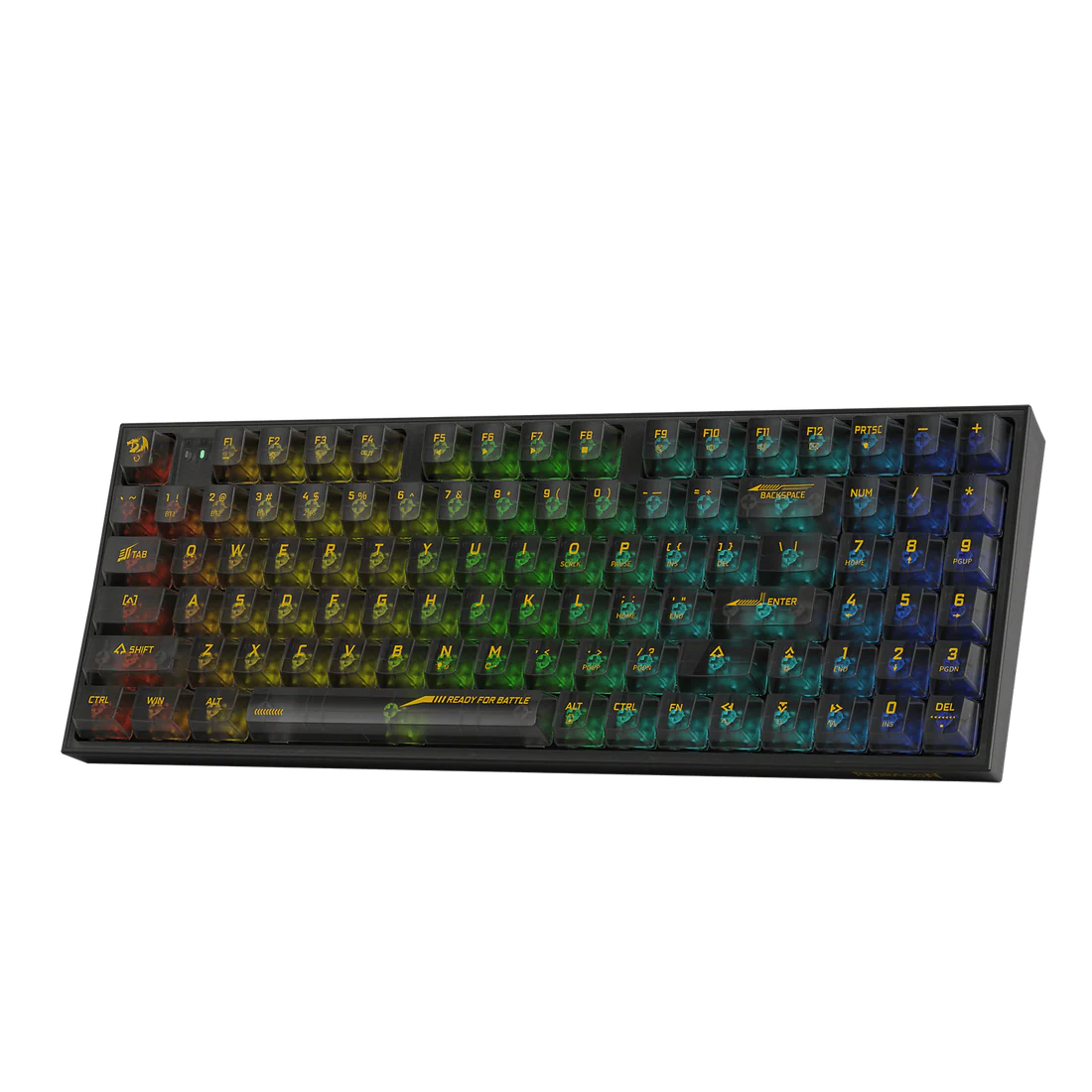 ريدراجون K658، آيرليا برو SE بنسبة 90%، لوحة مفاتيح ألعاب ميكانيكية شفافة بالكامل، RGB لاسلكية بثلاثة أوضاع