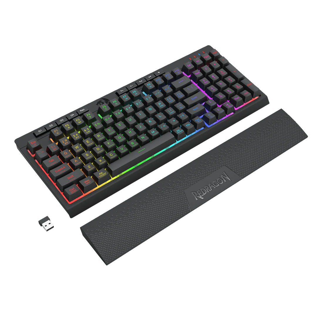 ريدراجون K515، شيفا لوحة مفاتيح ألعاب غشائية RGB سلكية - أسود