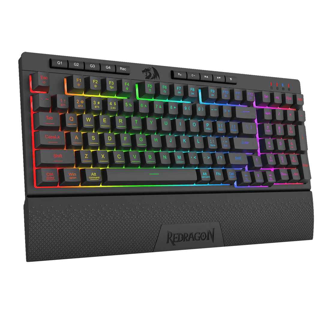 ريدراجون K515، شيفا لوحة مفاتيح ألعاب غشائية RGB سلكية - أسود