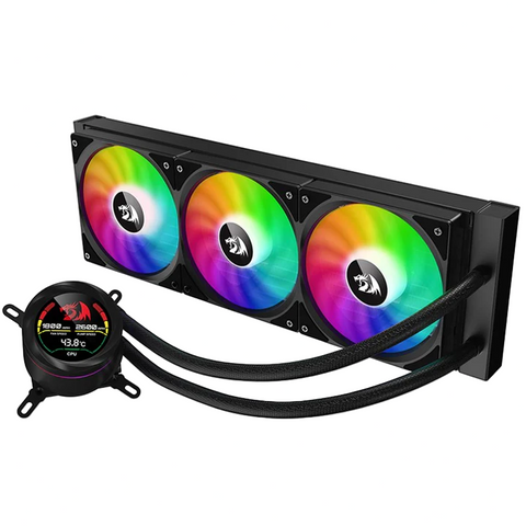 Redragon CCW-1017, 360mm Liquid CPU Cooler With Temperature Display - Black