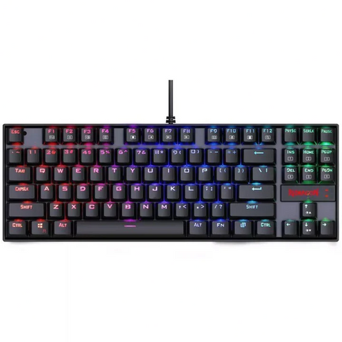 Redragon K552, KUMARA RGB TKL Wired Mechanical Gaming Keyboard (Blue Switch) - Black