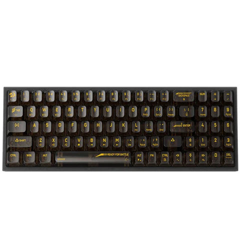 Redragon K628CT, Pollux Pro RGB 75%, USB-C Wired, BT, 2.4 GHz Wireless Gaming Keyboard - Translucent Crystal Switch