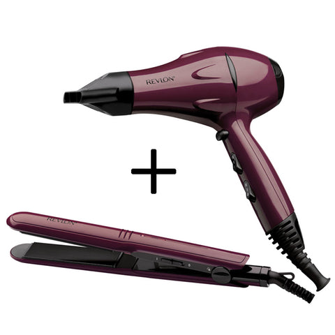 Revlon, Hair Dryer & Styler Set 2000W – Ceramic Straightener with Heat Protection