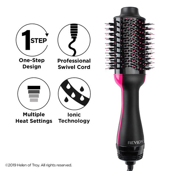 Revlon, One-Step Hair Dryer & Volumiser for Mid-to-Short Hair, Ionic Ceramic Styling Brush – 900W