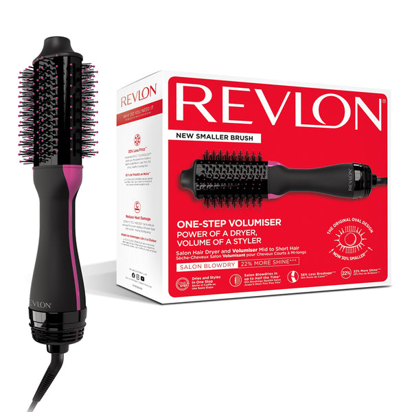 Revlon, One-Step Hair Dryer & Volumiser for Mid-to-Short Hair, Ionic Ceramic Styling Brush – 900W