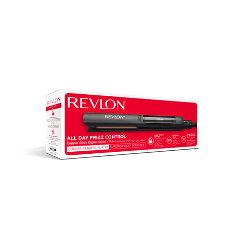 Revlon Salon Copper Smooth Styler – XL Long Plates, 3X Ceramic, 235°C Digital Control