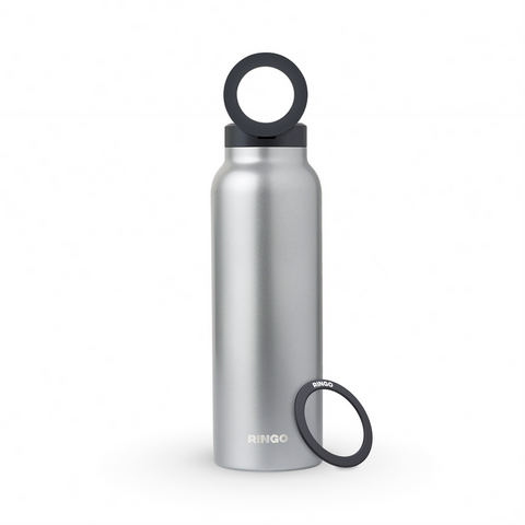 Ringo Water Bottle Steel 32 OZ - SCREW LID 946 ml - Silver