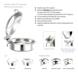 Round Chafing Dish with Mechanical Damping - 6L
