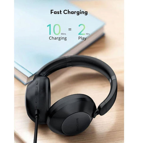 RavPower BH1019 Quiet Comfort Wireless Over Ear Headphones Black
