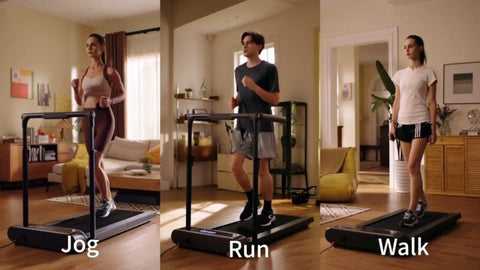 King smith Folded Treadmill R3 Hybrid+ with Max Speed 12 km/h, 1HP Brushless Motor