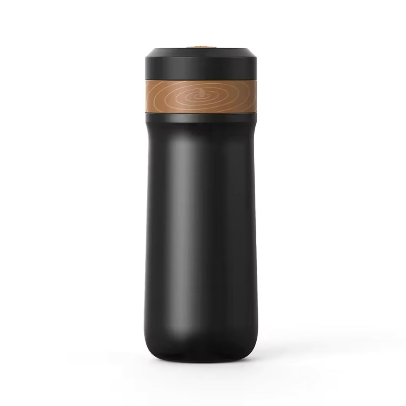 iCafilas FK11 Black 320ml Insulated Travel French Press Mug