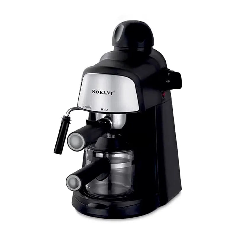 SOKANY Steam Espresso Maker Coffee Machine 800W with Safety Valve (Model SK-6810)