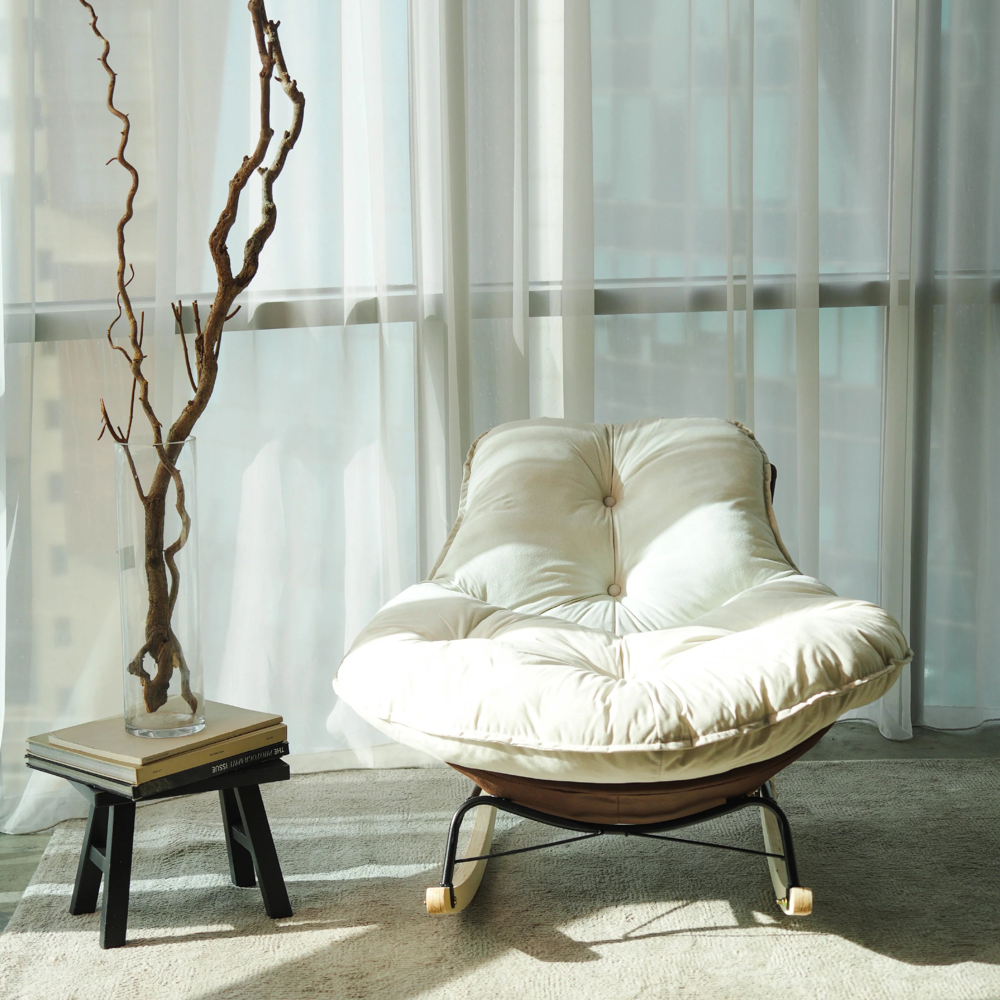 SOMA Nest Rocker Chair – Beige Brown 3767 A
