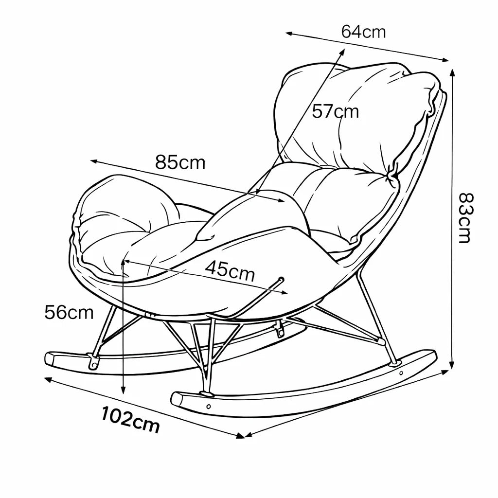 SOMA Aura Rocking Chair – Blue