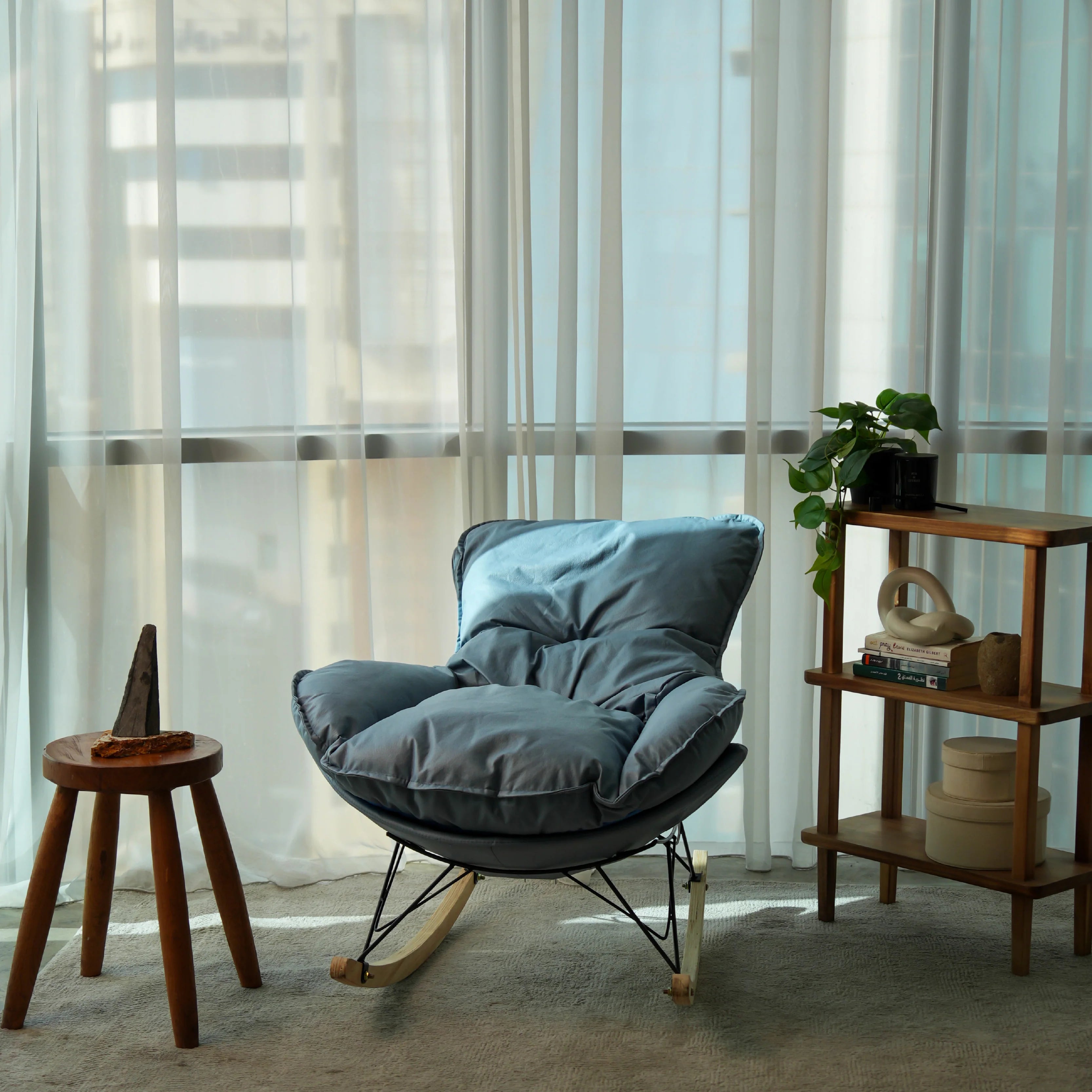 SOMA Aura Rocking Chair – Blue