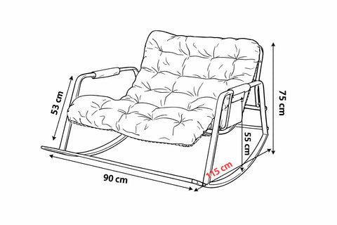 SOMA Cloud Lounge Rocking Chair – Gray