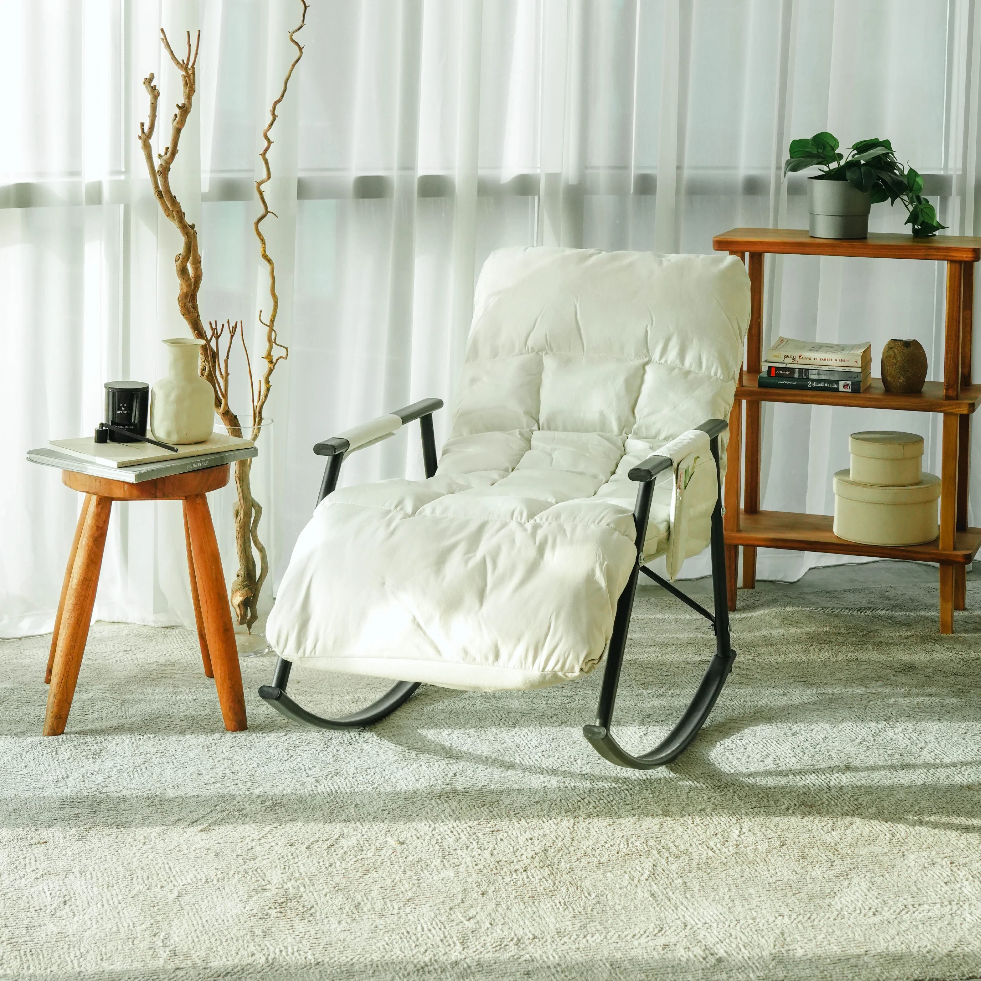 SOMA Recliner Rocking Chair – White