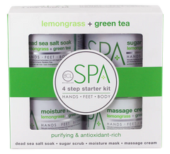 BCL SPA LEMONGRASS & GREEN TEA STARTER KIT SKIN CARE UNISEX 4PCS
