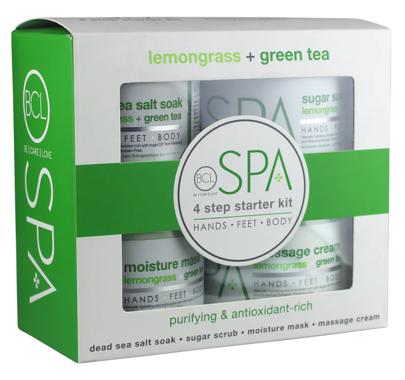 BCL SPA LEMONGRASS & GREEN TEA STARTER KIT SKIN CARE UNISEX 4PCS