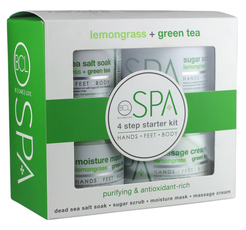 BCL spa lemongrass & green tea starter kit skin care unisex 4pcs