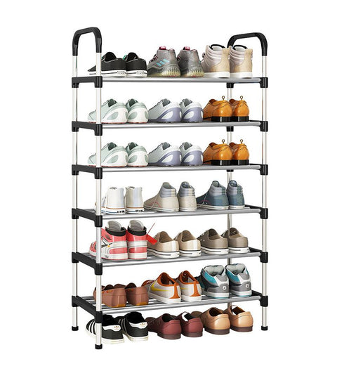 6 Tier Steel Shoe Rack with Handle