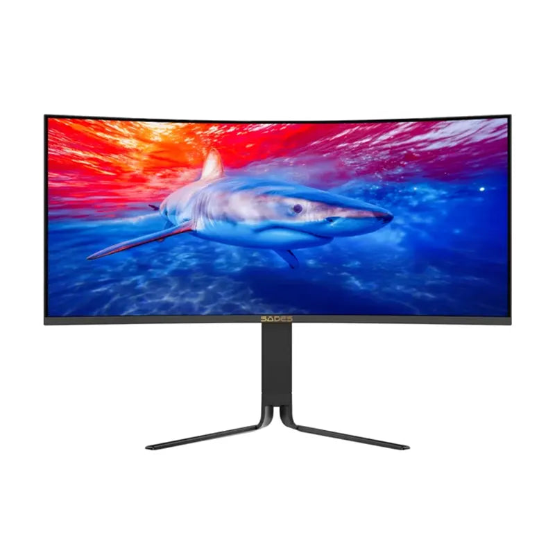 Sades BL-Shark 34" WQHD (3440x1440) 165Hz Refresh Rate, 0.5 Response Time, HDMI 2.1, VA Curved Gaming Monitor - Black
