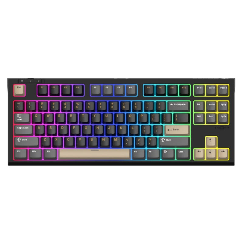 Sades Bate Wolf MK87 87 Key TKL (Tenkeyless) Tri Mode Mechanical Hot Swappable Keyboard with Immersive RGB Lighting - Black