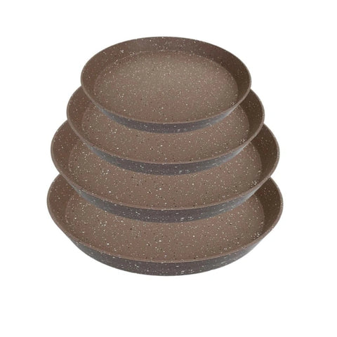 Saflon 4-Piece Pizza Tray Set – 32, 28, 24, 20 cm | Non-Stick Granite Bakeware