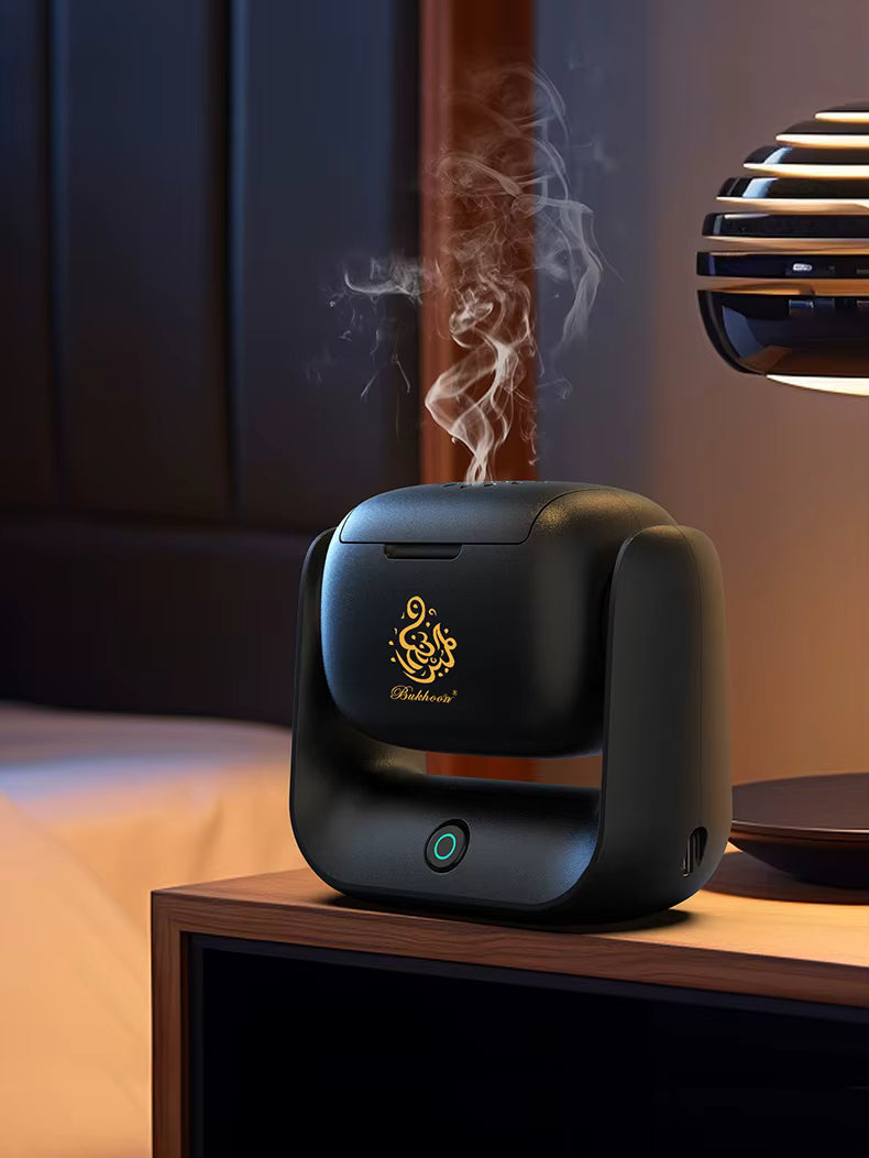 Rechargeable Electric Bukhoor Burner with Rotating Head & Auto Shut-Off