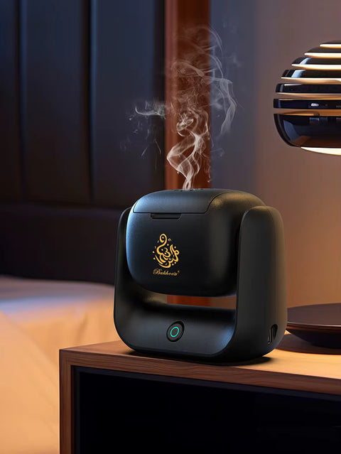 Rechargeable Electric Bukhoor Burner with Rotating Head & Auto Shut-Off