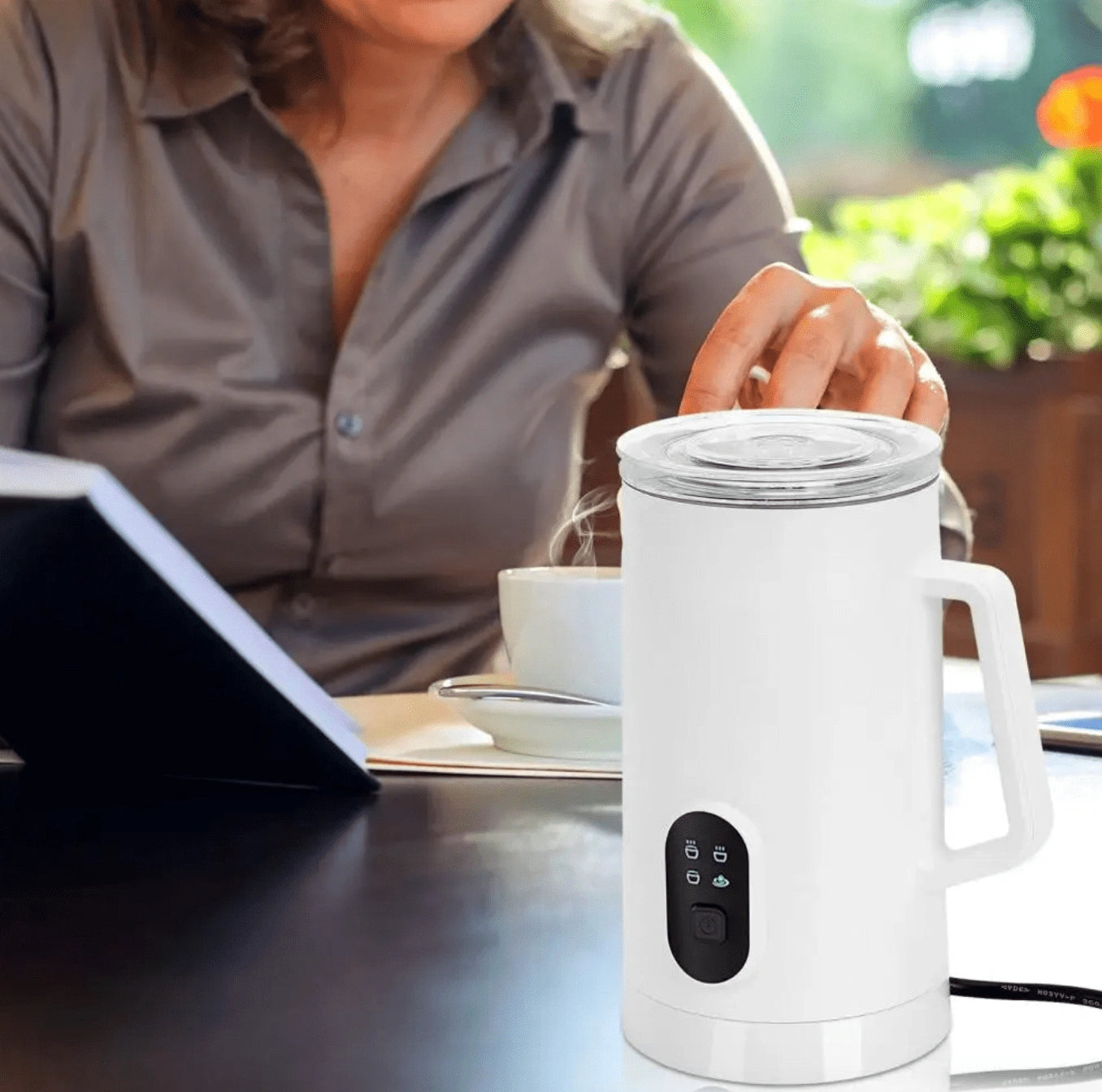 NHE Automatic Electric Milk Frother 4 in 1 - White