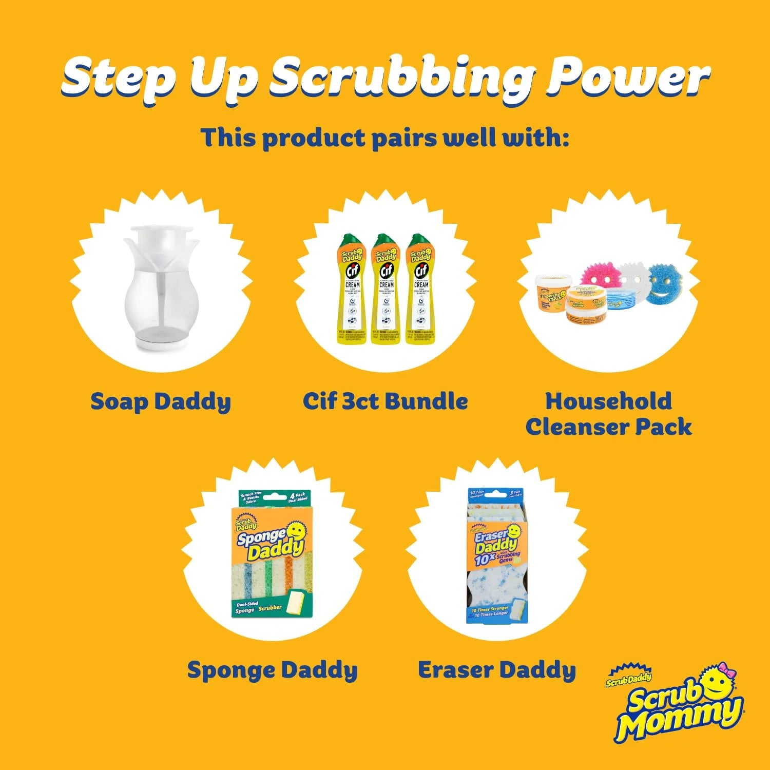 Scrub Mommy Dual Sided Sponge with Soft Absorbent and Scratch Free Scrubbing Sides 3 Count
