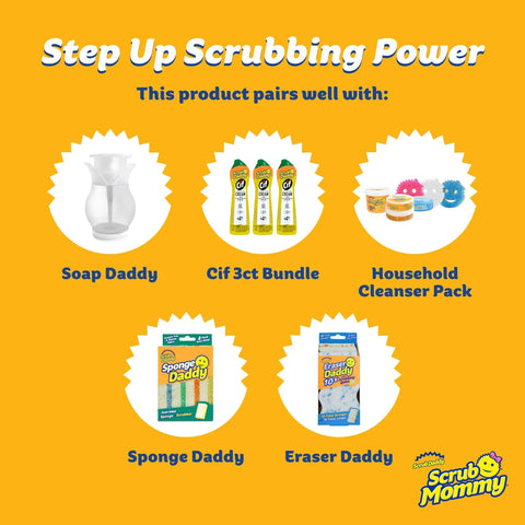 Scrub Mommy Dual Sided Sponge with Soft Absorbent and Scratch Free Scrubbing Sides 3 Count