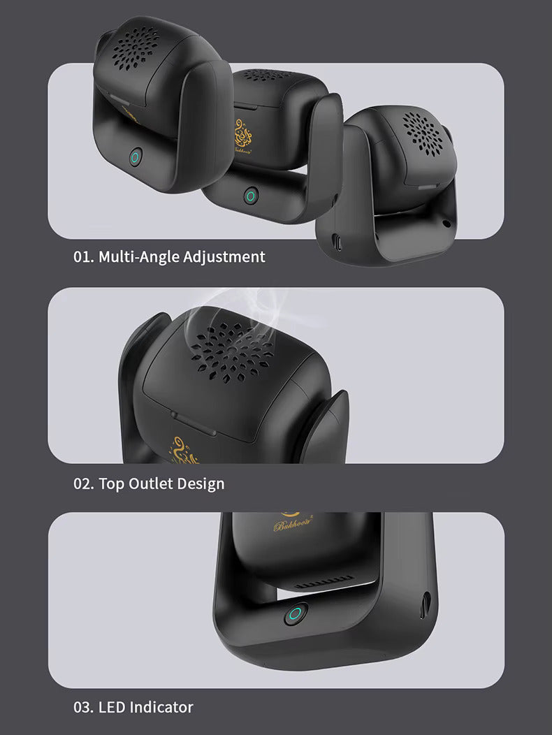 KKF, Portable Electronic Rechargeable Rotational Bukhoor Incense Burner