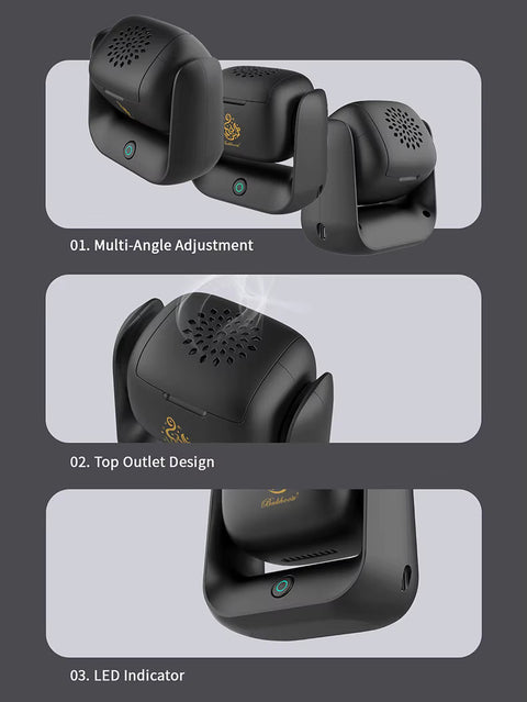 KKF, Portable Electronic Rechargeable Rotational Bukhoor Incense Burner