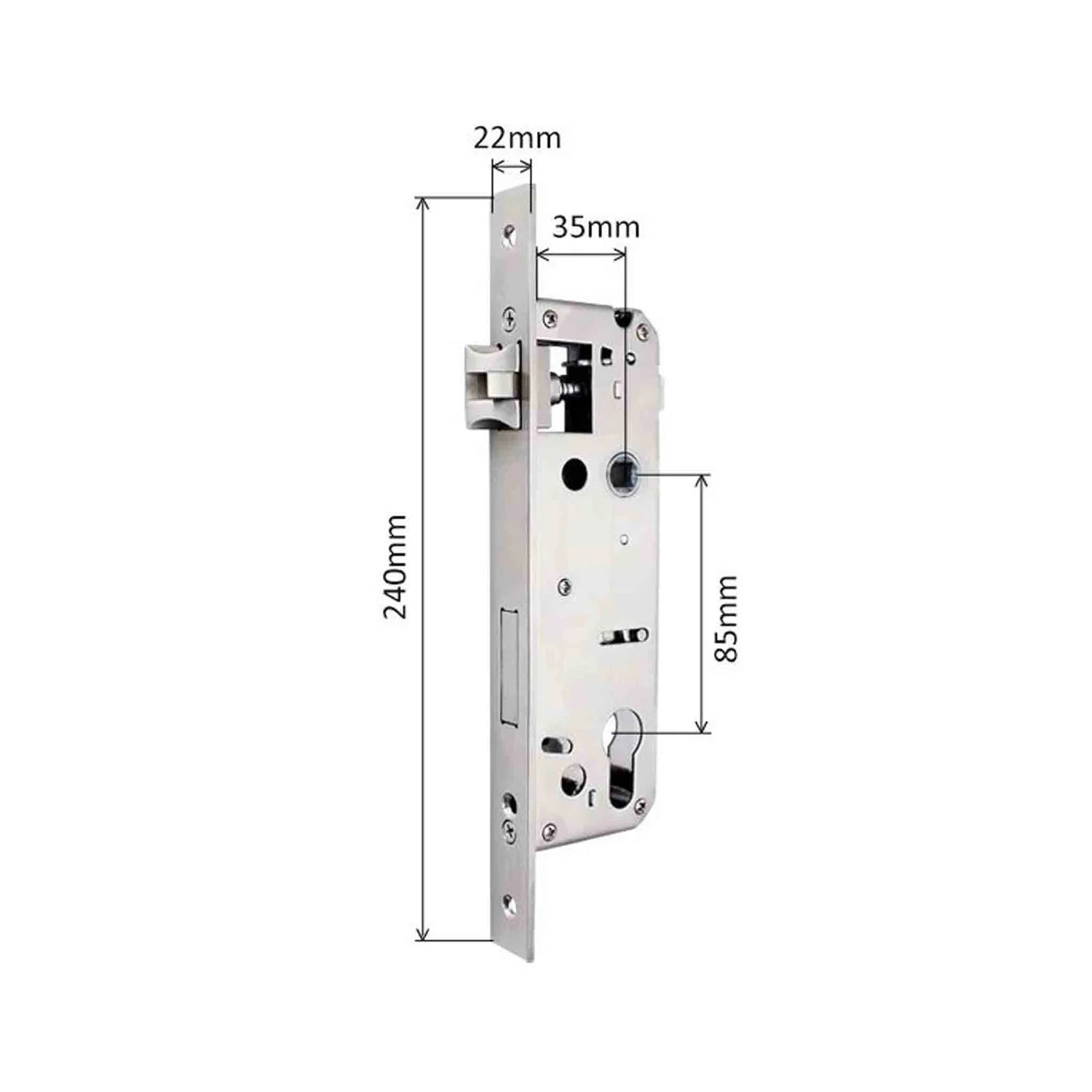 Smart Lock Intelligent Door Lock with TTLock App – Fingerprint, PIN & Card Lock for Aluminum Doors (Silver)