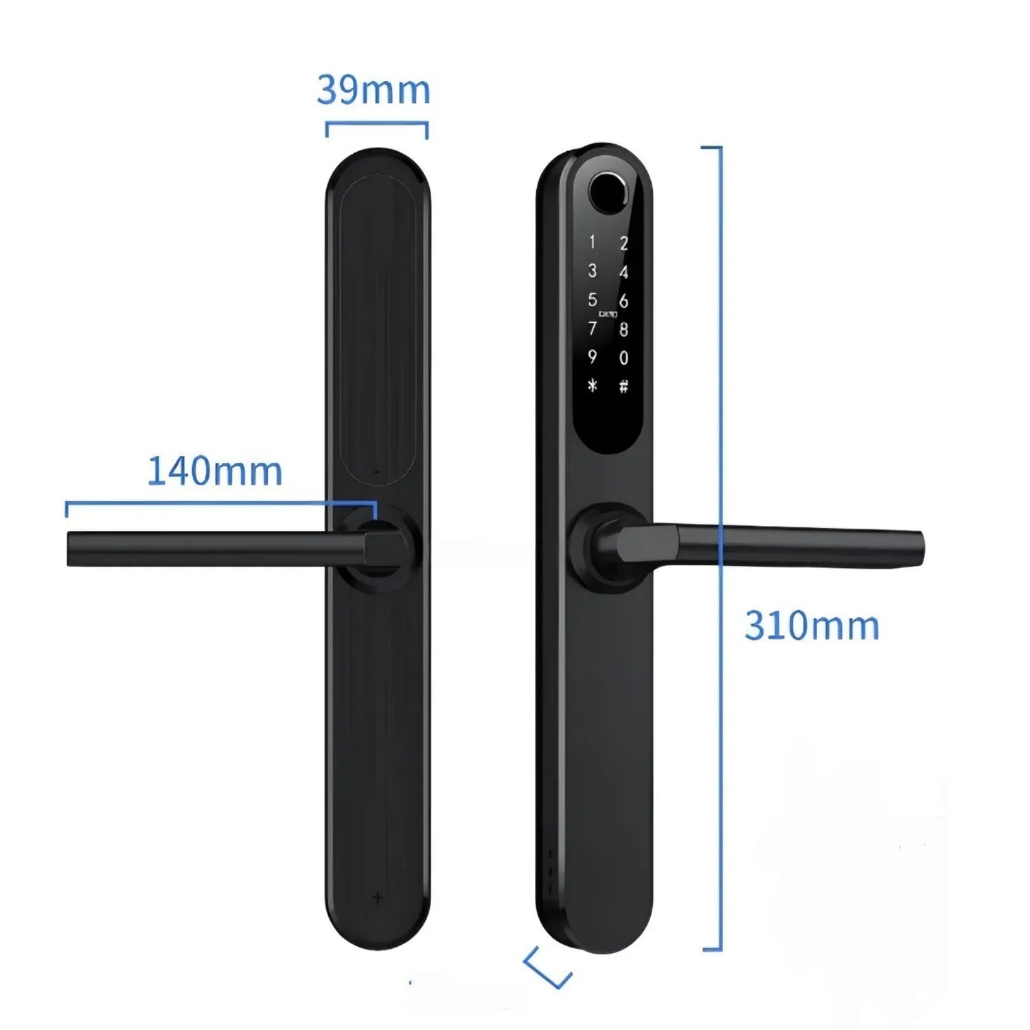 Smart Handle Door Lock S35 with TTLock App – Fingerprint, PIN & RFID for Aluminum and Iron Doors